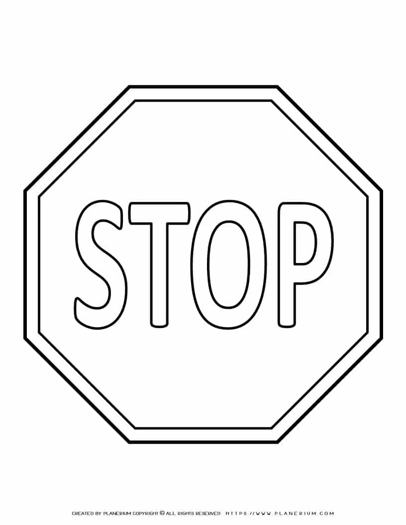 80 Printable Stop Sign Coloring Page 69