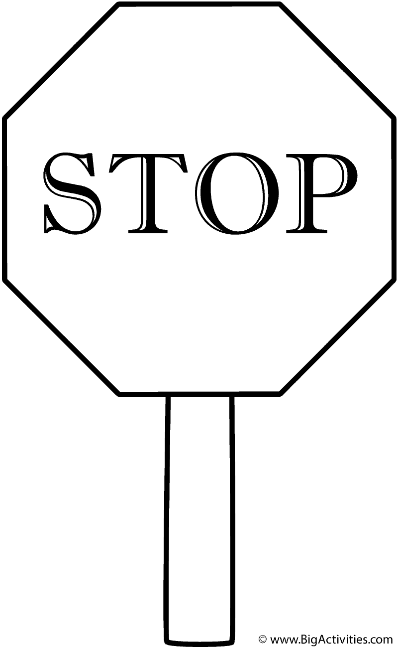 80 Printable Stop Sign Coloring Page 7