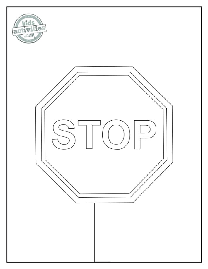 80 Printable Stop Sign Coloring Page 73