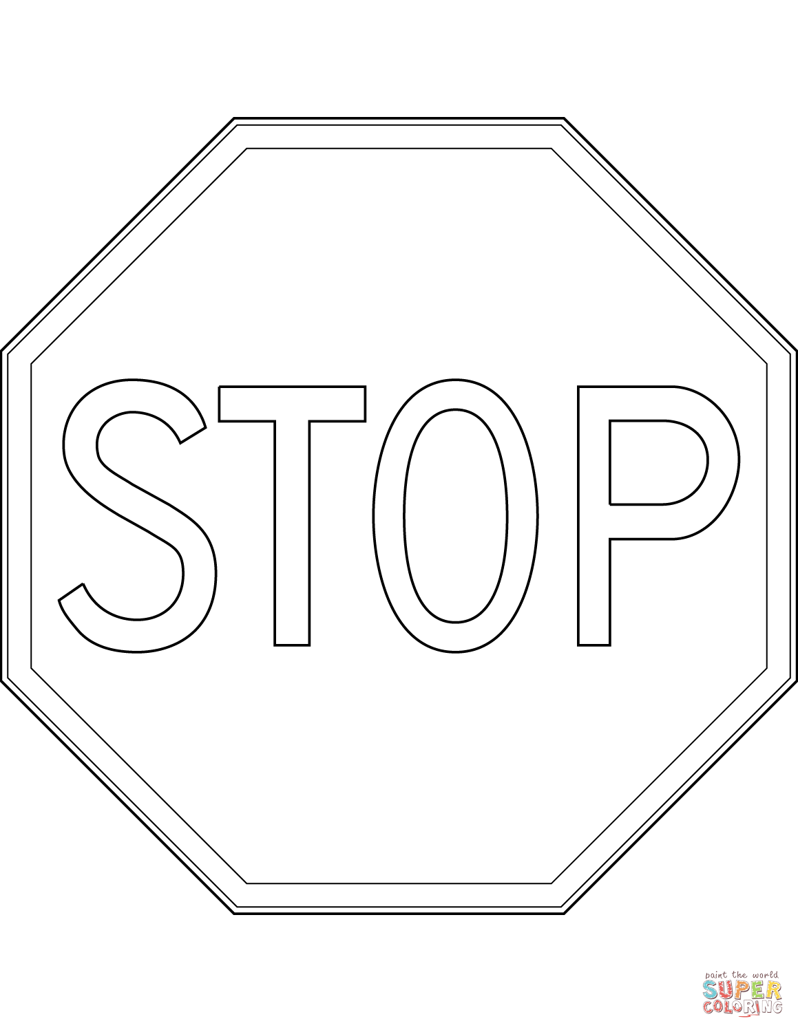 80 Printable Stop Sign Coloring Page 79