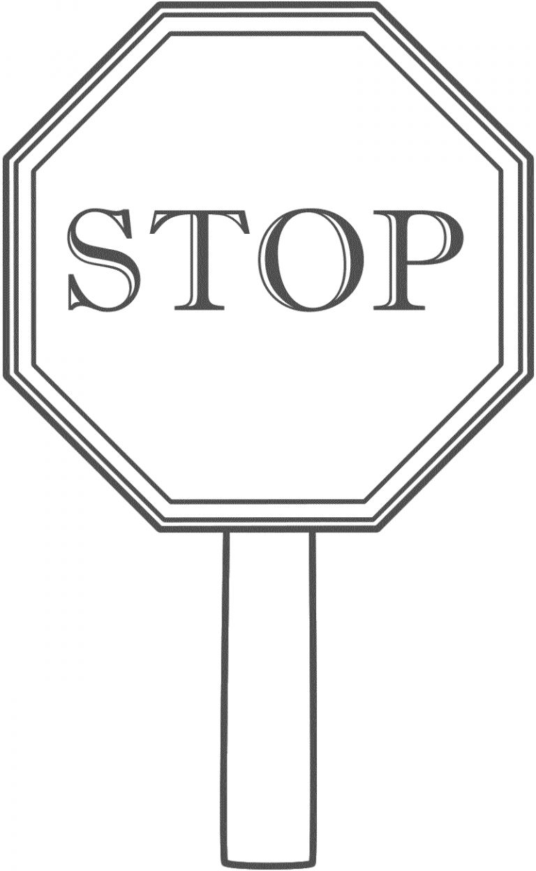 80 Printable Stop Sign Coloring Page 80