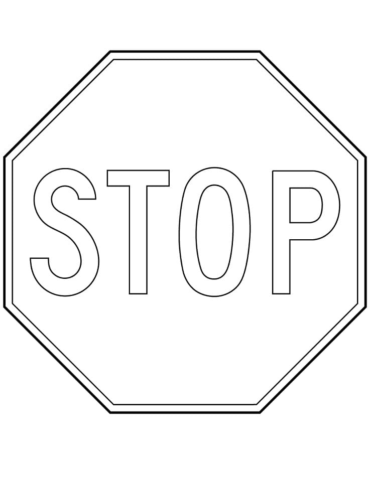 80 Printable Stop Sign Coloring Page 82