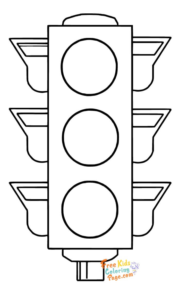 80 Printable Traffic Light Coloring Page 11