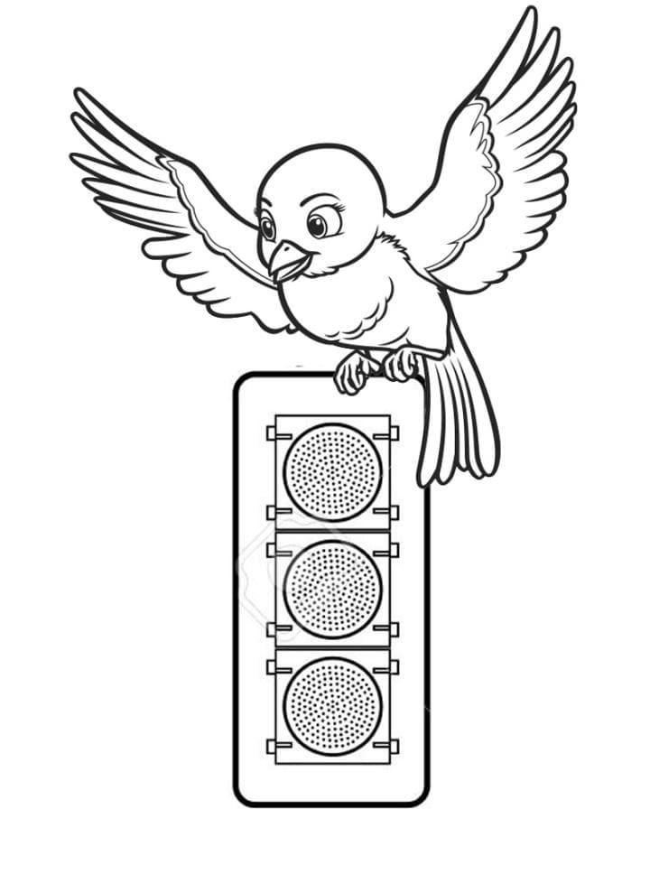 80 Printable Traffic Light Coloring Page 15