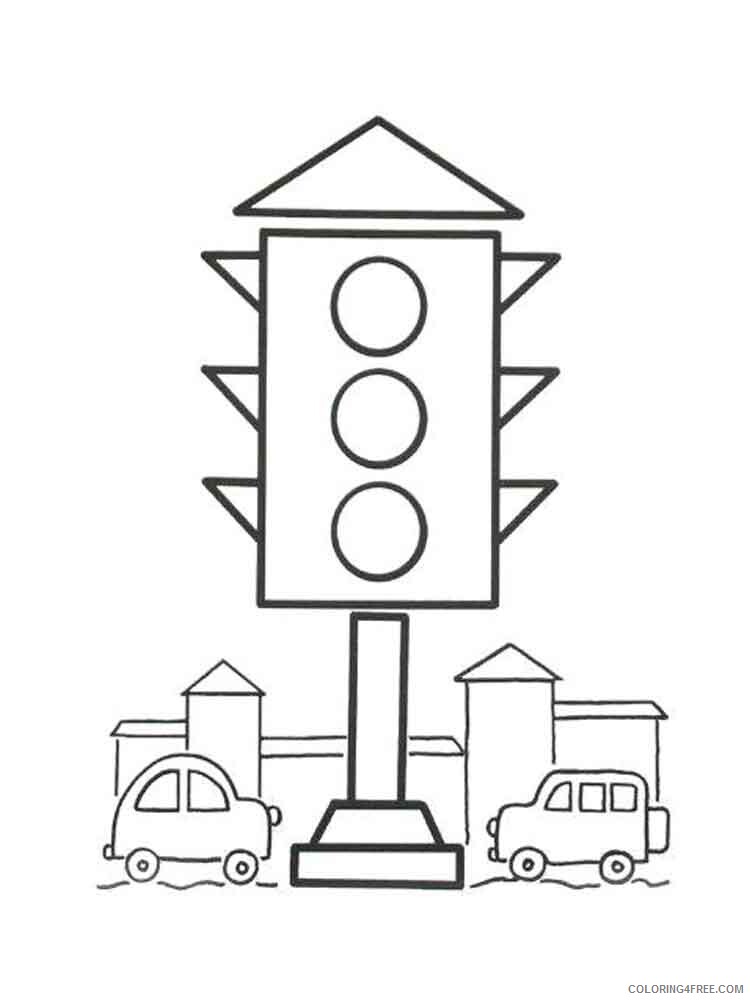 80 Printable Traffic Light Coloring Page 22