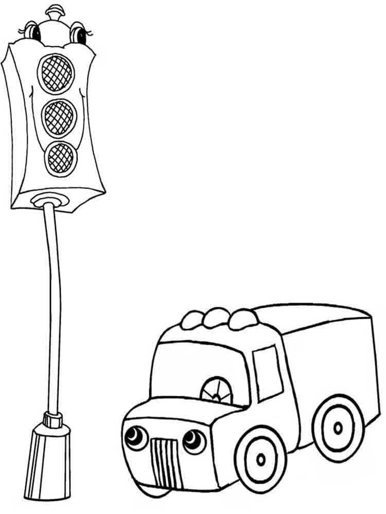80 Printable Traffic Light Coloring Page 26