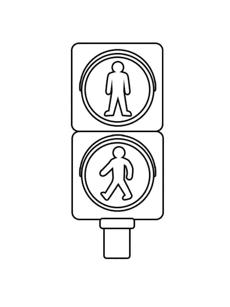80 Printable Traffic Light Coloring Page 32