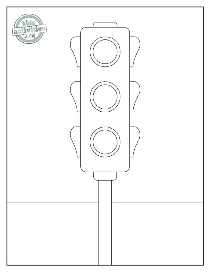 80 Printable Traffic Light Coloring Page 33