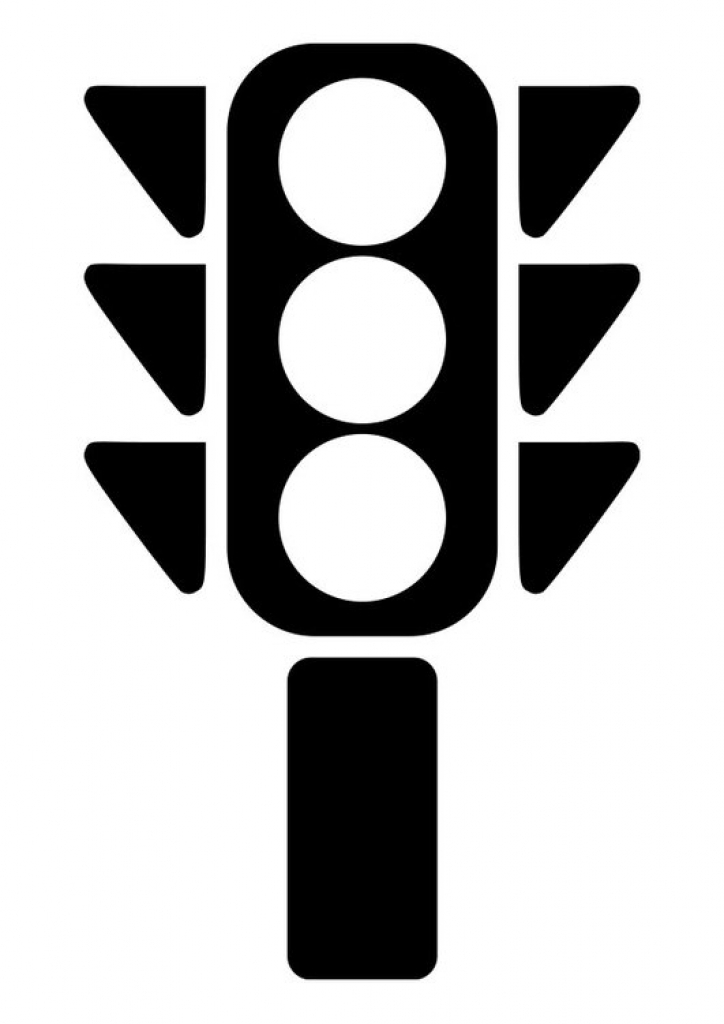 80 Printable Traffic Light Coloring Page 34