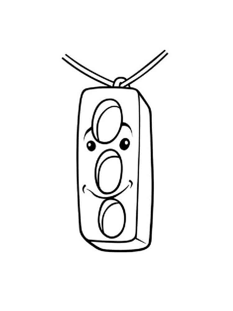 80 Printable Traffic Light Coloring Page 35