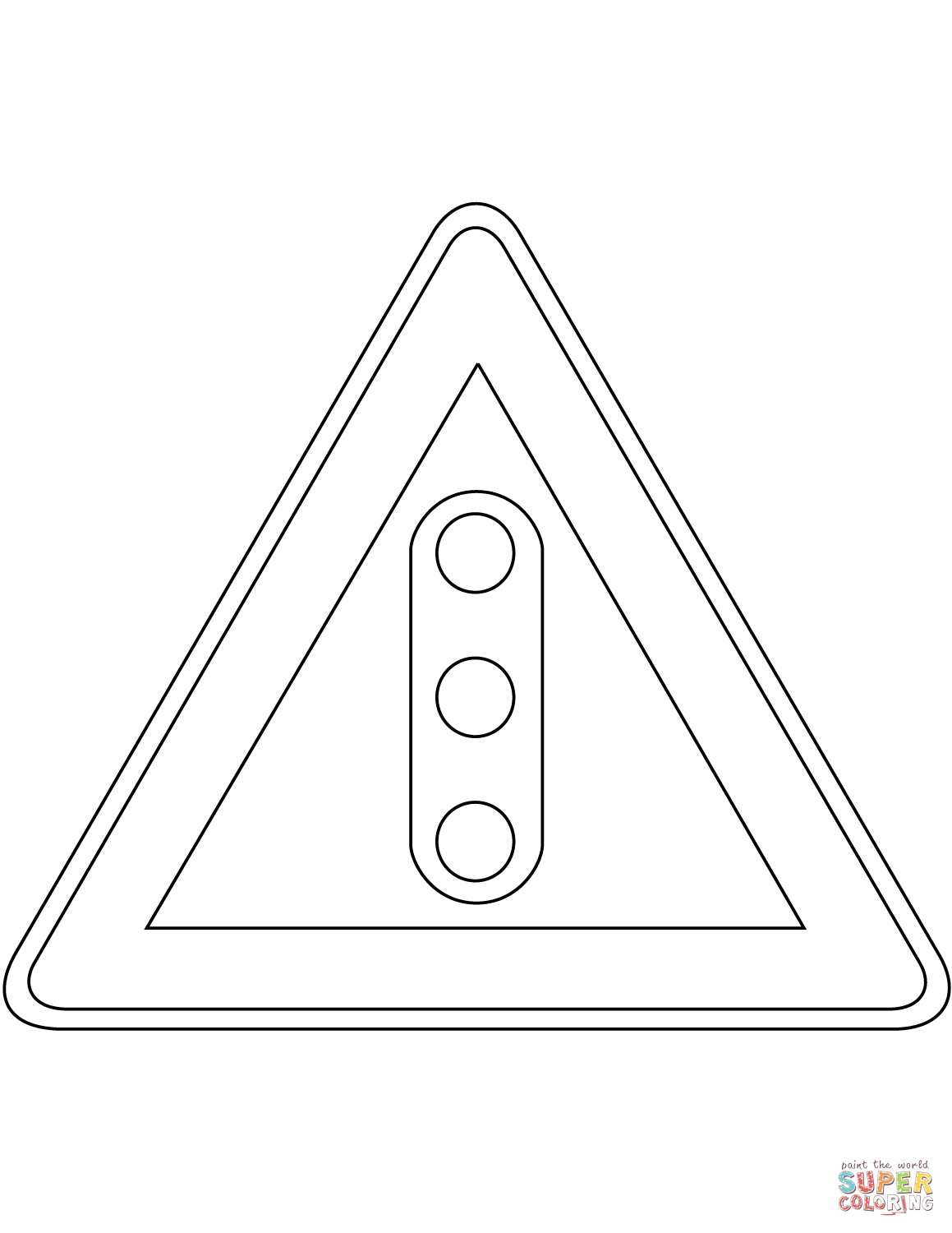 80 Printable Traffic Light Coloring Page 59
