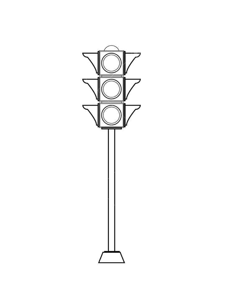 80 Printable Traffic Light Coloring Page 61