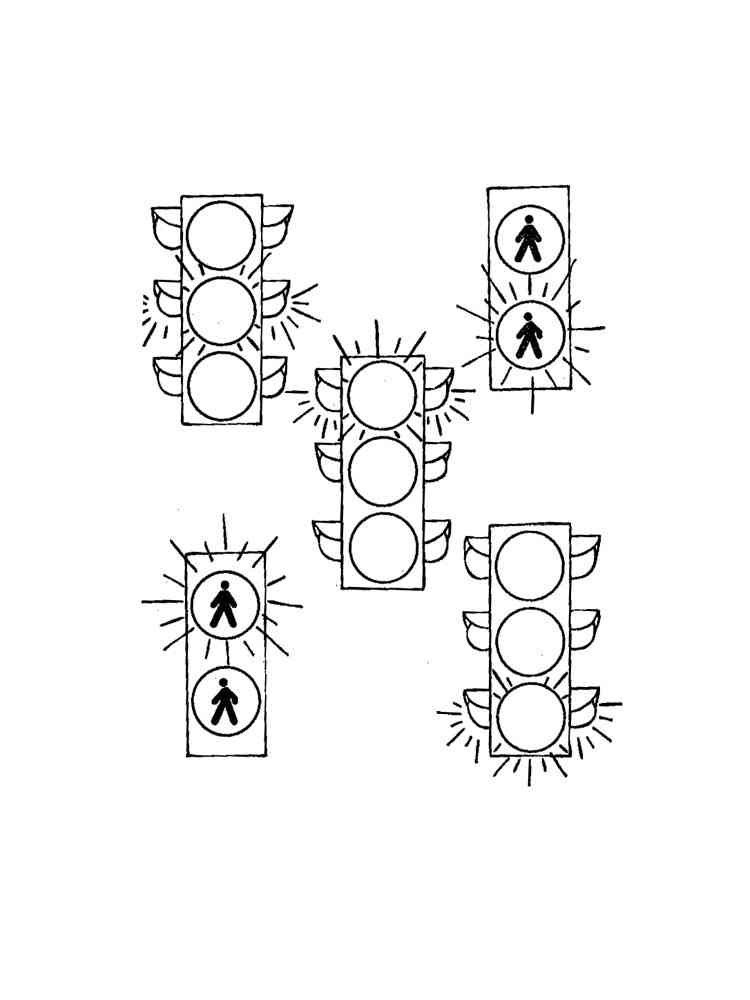 80 Printable Traffic Light Coloring Page 63