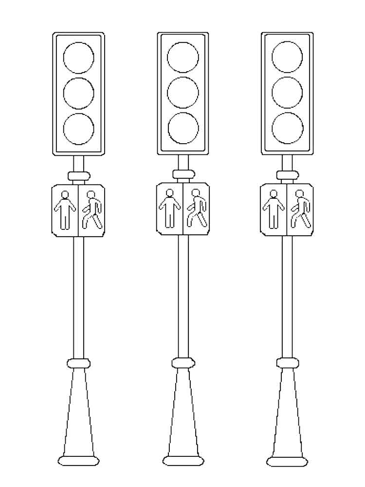 80 Printable Traffic Light Coloring Page 73