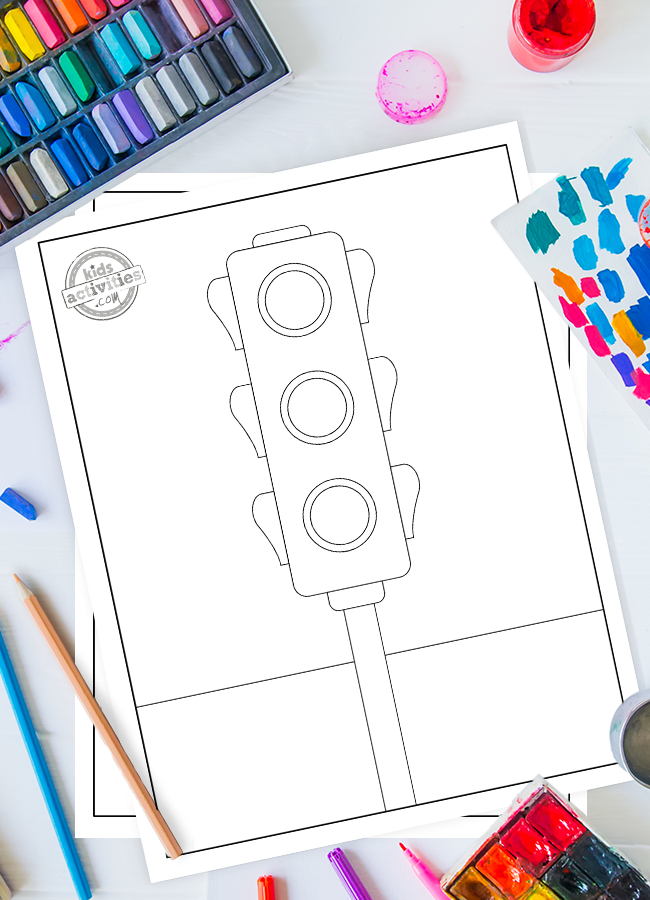 80 Printable Traffic Light Coloring Page 80