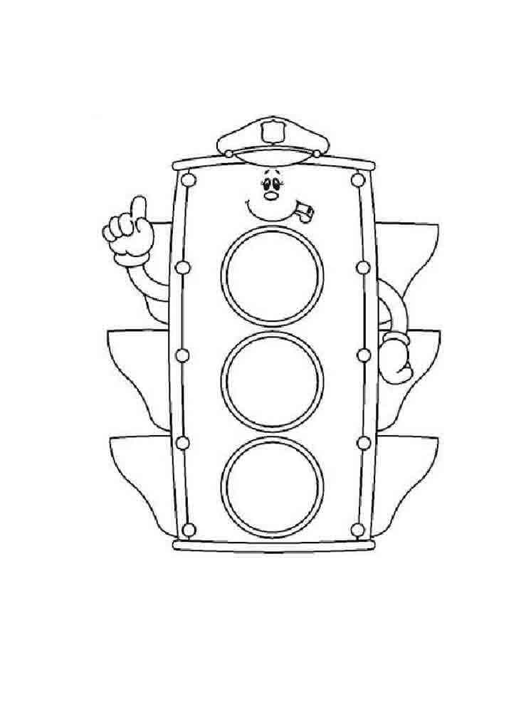 80 Printable Traffic Light Coloring Page 86