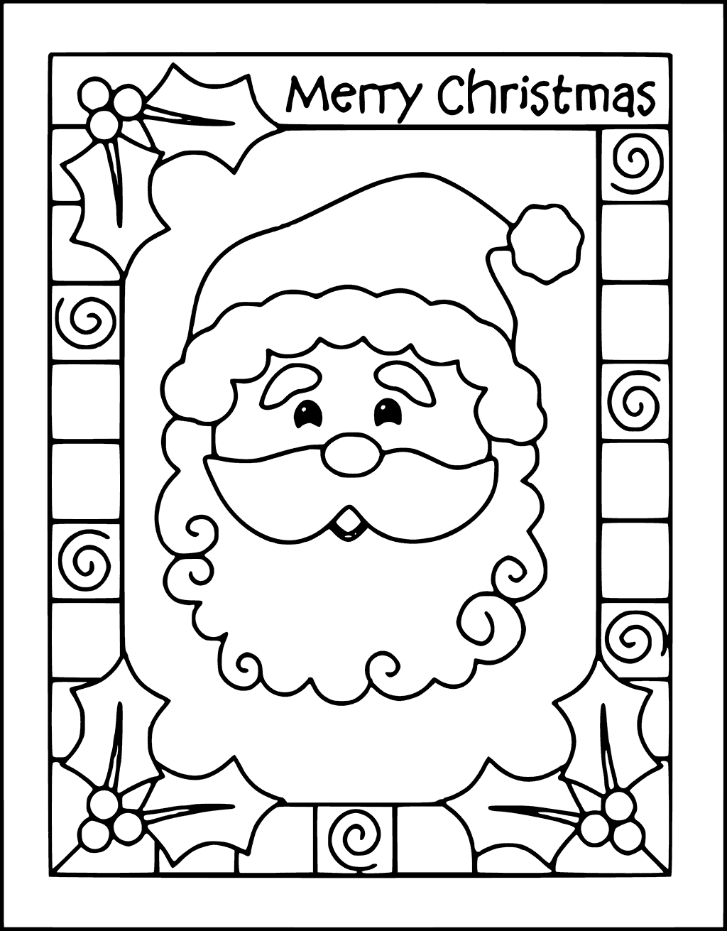 90 Christmas Cards Printable Coloring 13