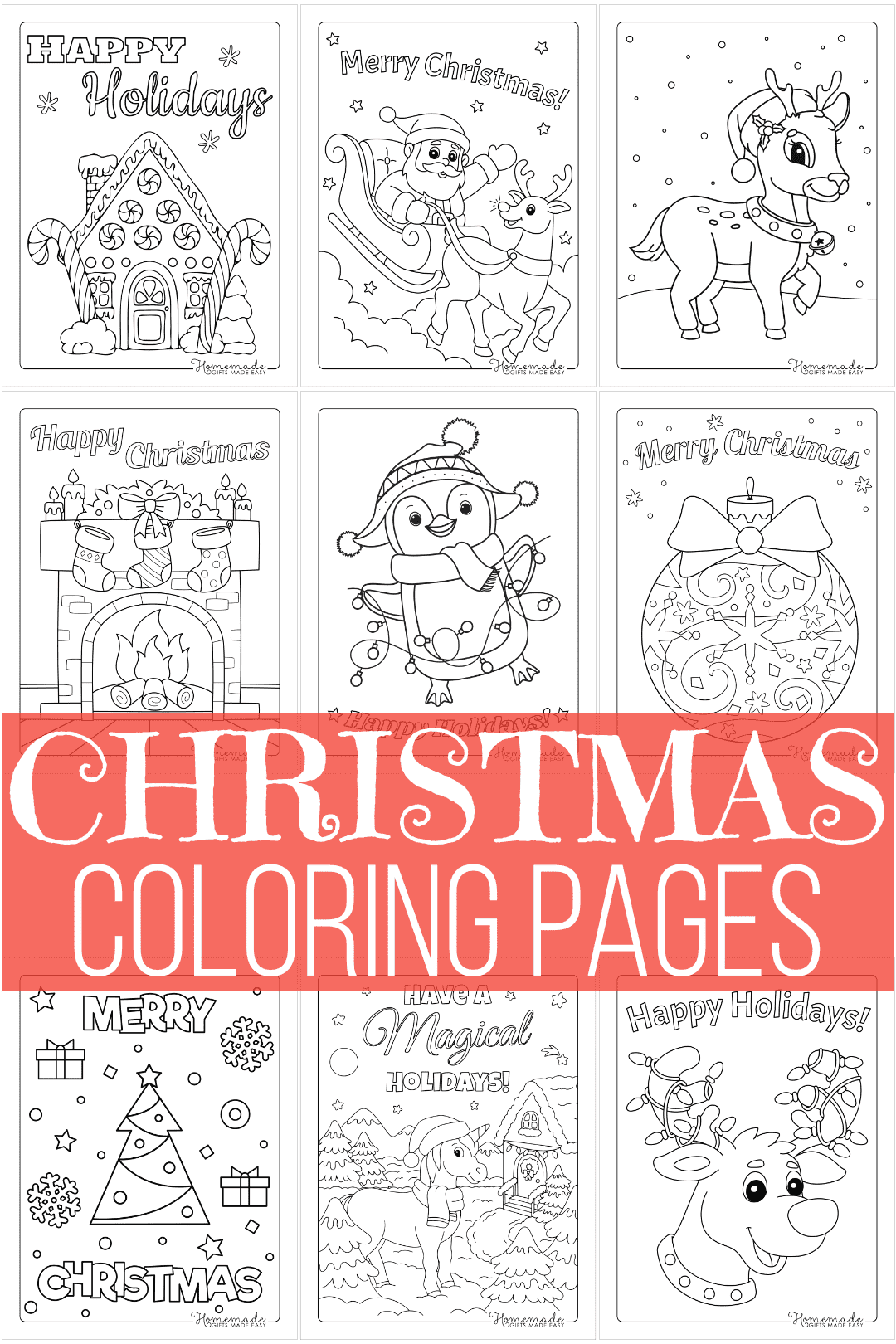 90 Christmas Cards Printable Coloring 21