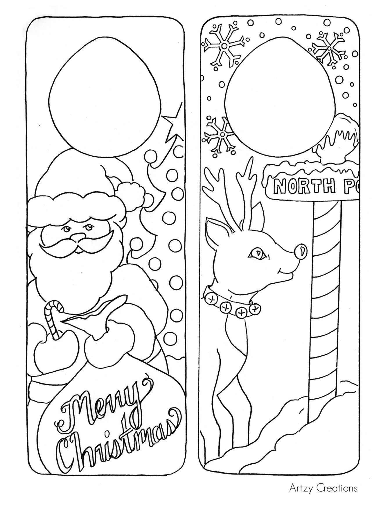 90 Christmas Cards Printable Coloring 38