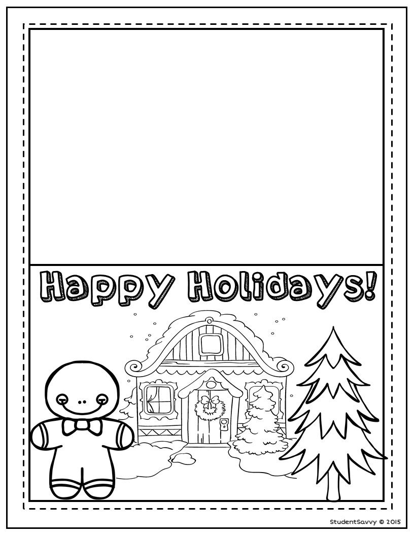 90 Christmas Cards Printable Coloring 65