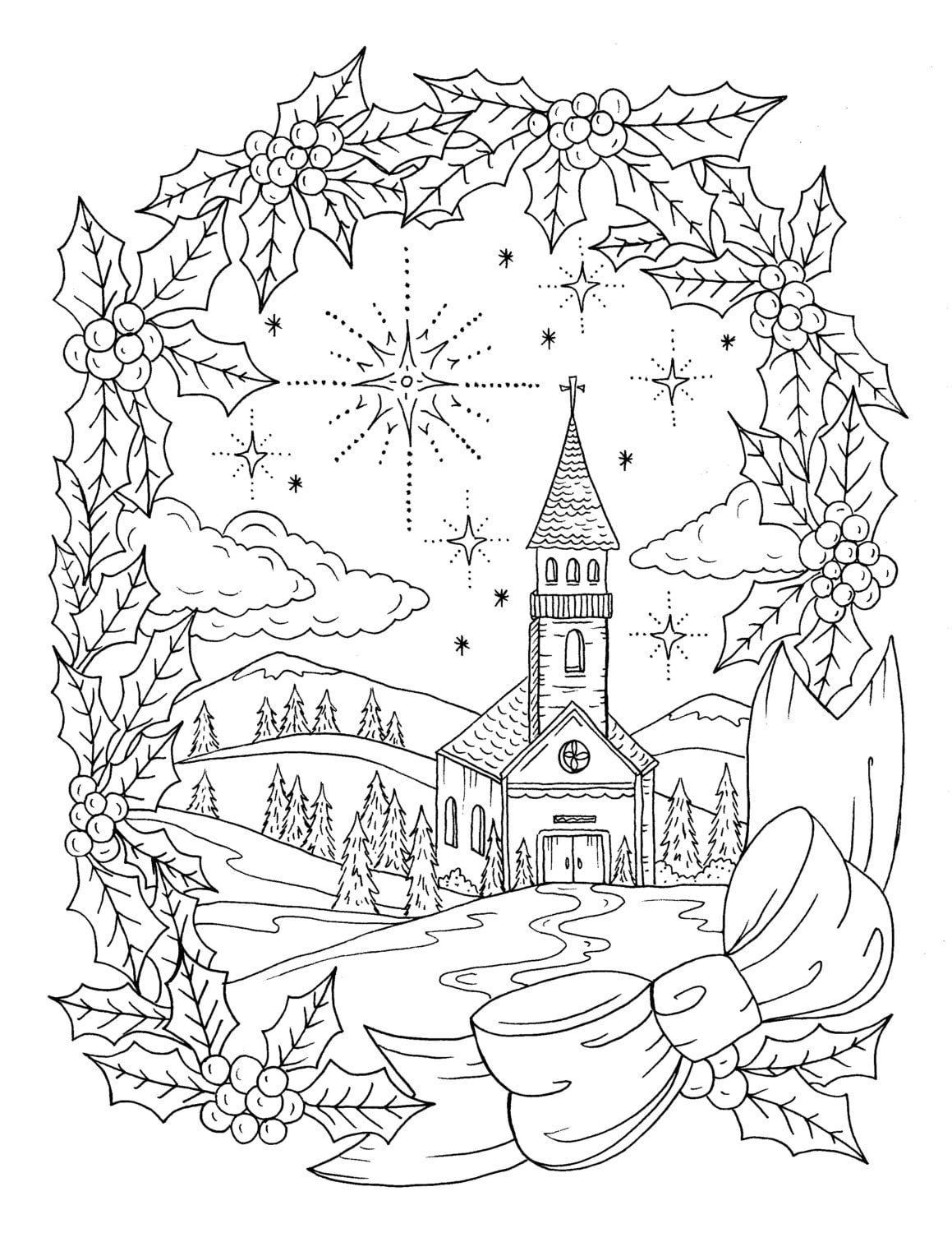 90 Christmas Cards Printable Coloring 68