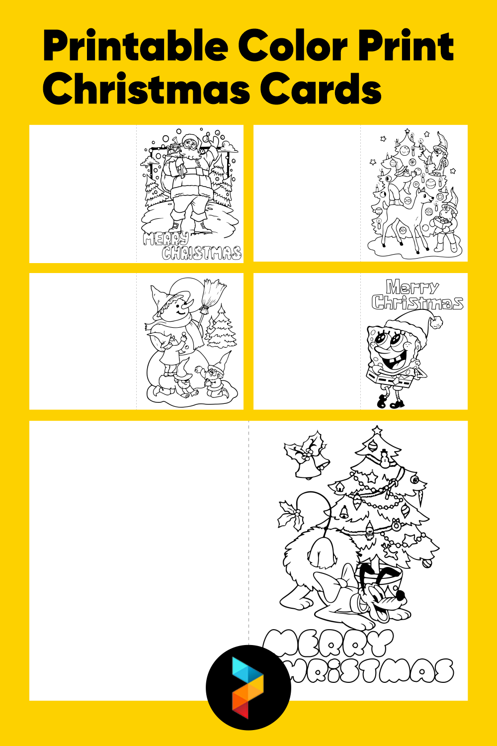 90 Christmas Cards Printable Coloring 88