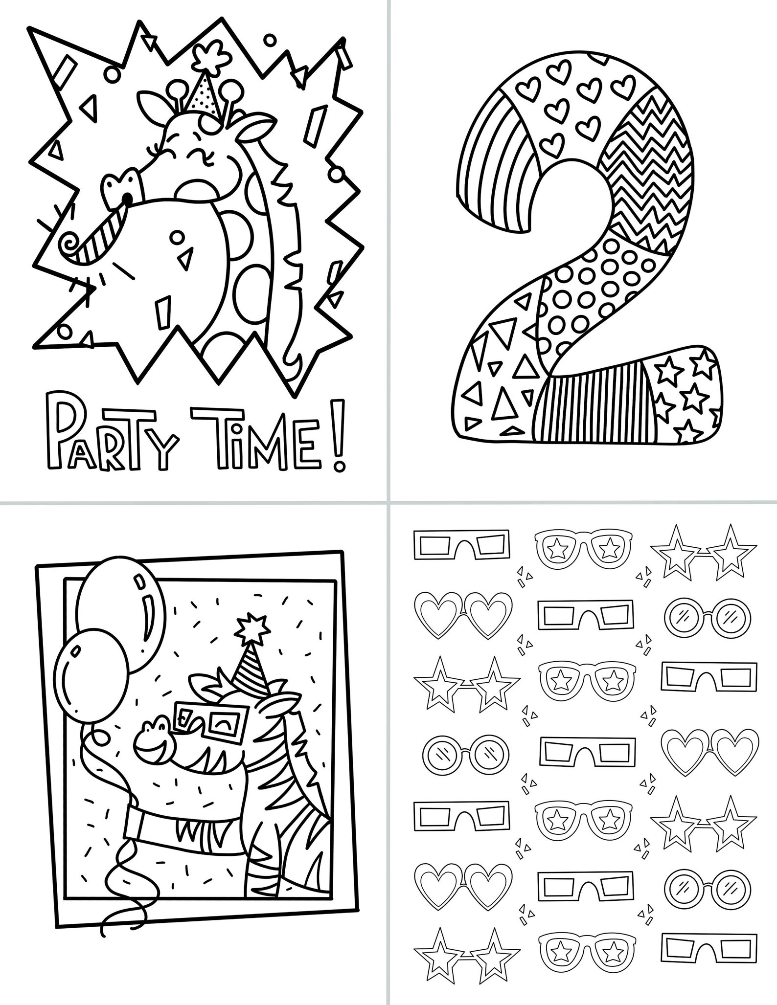 90 Coloring Book Party Favors 28