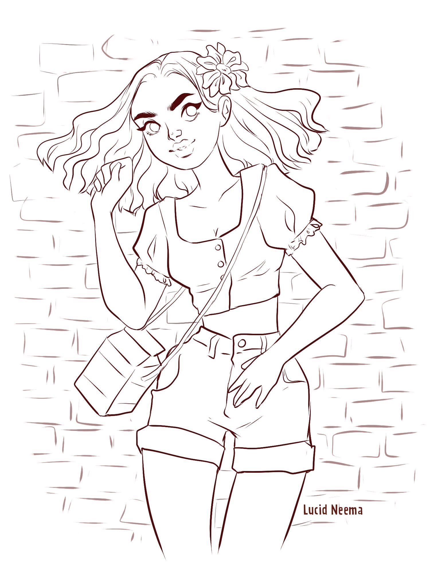 90 Cute Preppy Coloring Pages 8