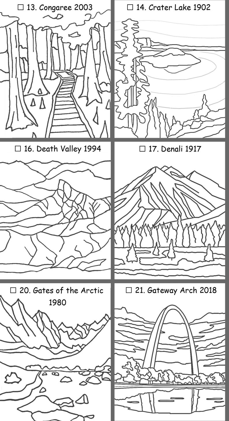 90 National Parks Coloring Pages 24
