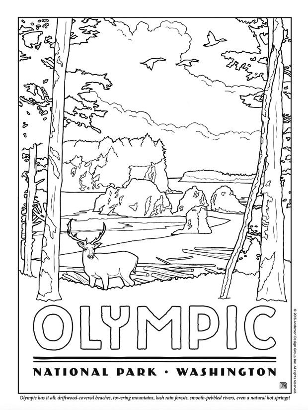 90 National Parks Coloring Pages 29