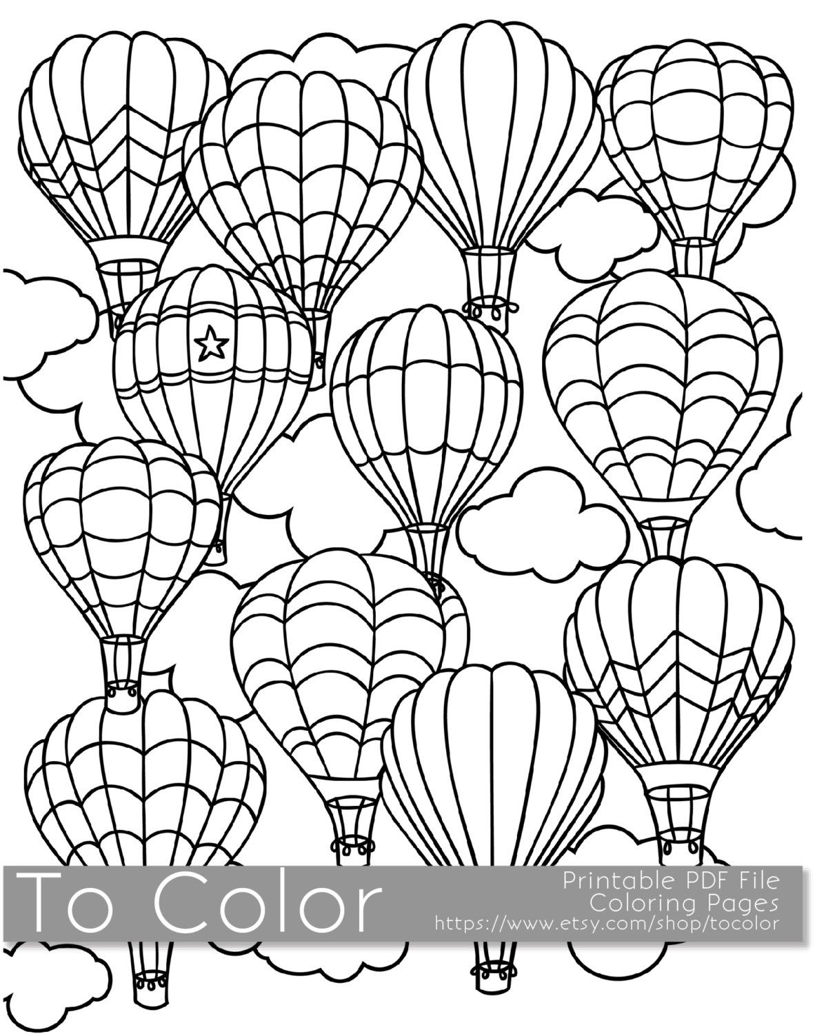 90 Printable Balloon Festival Coloring Pages 24