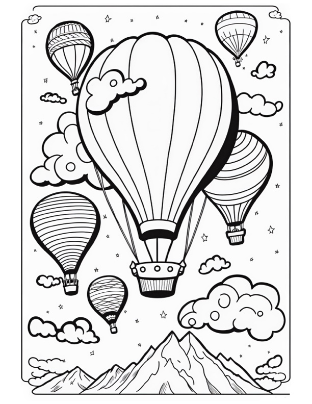 90 Printable Balloon Festival Coloring Pages 6