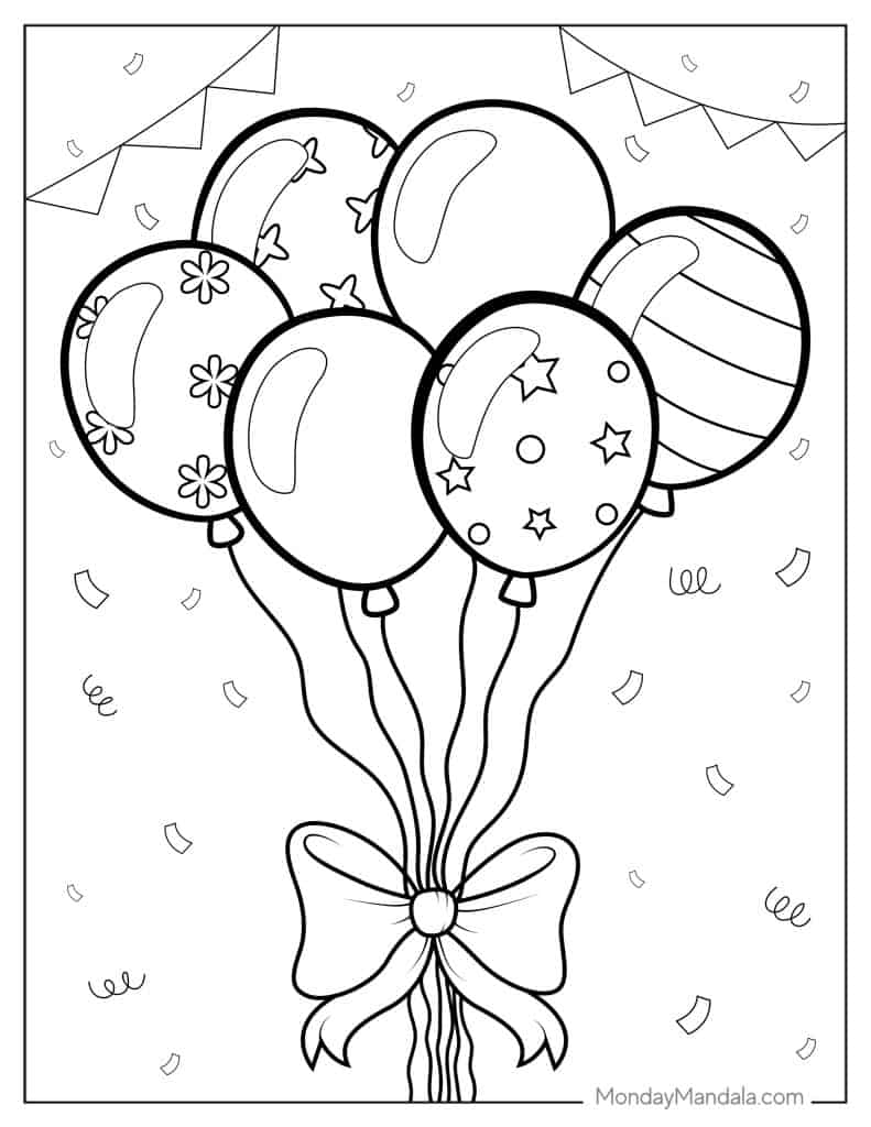 90 Printable Balloon Festival Coloring Pages 83