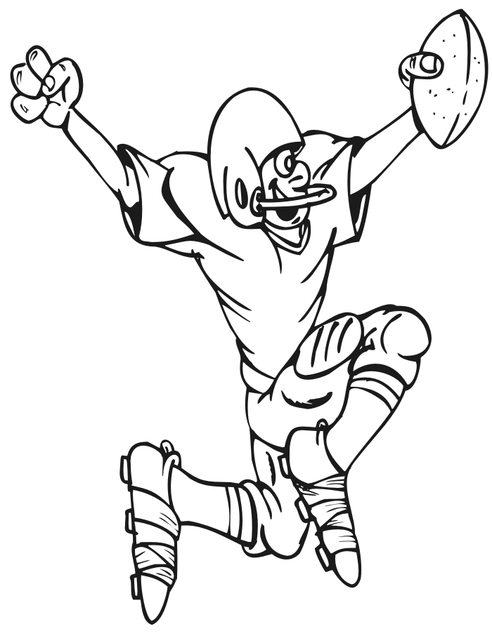 90 Printable Coloring Book Football Player 12