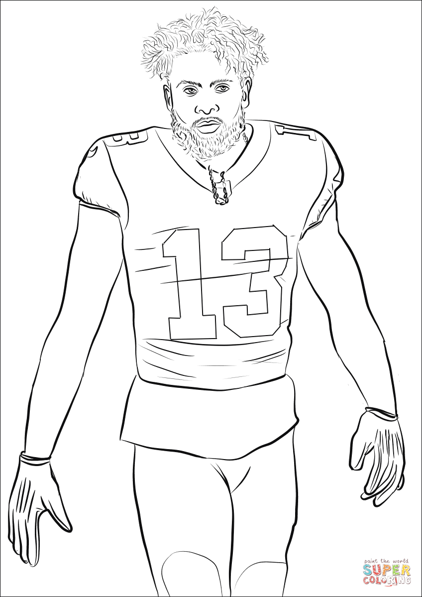 90 Printable Coloring Book Football Player 13