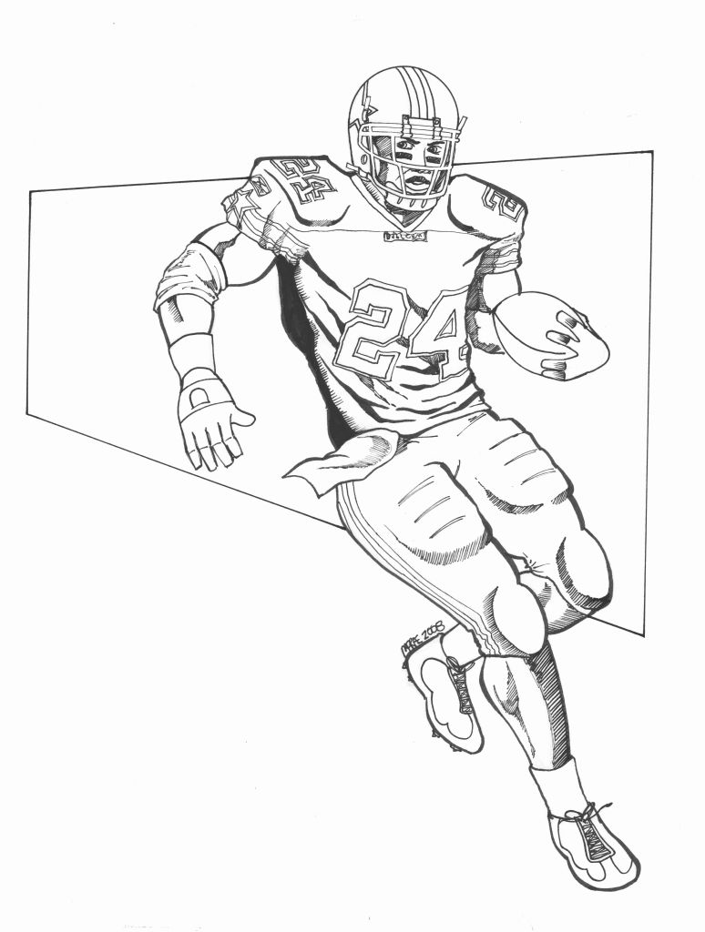 90 Printable Coloring Book Football Player 14