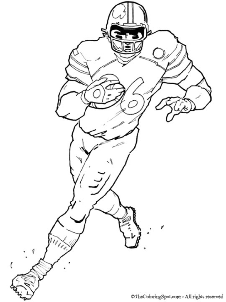 90 Printable Coloring Book Football Player 17