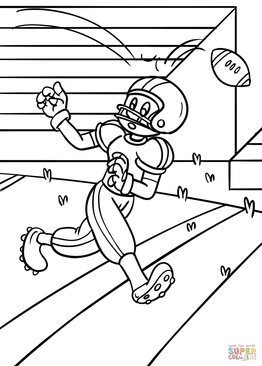 90 Printable Coloring Book Football Player 18