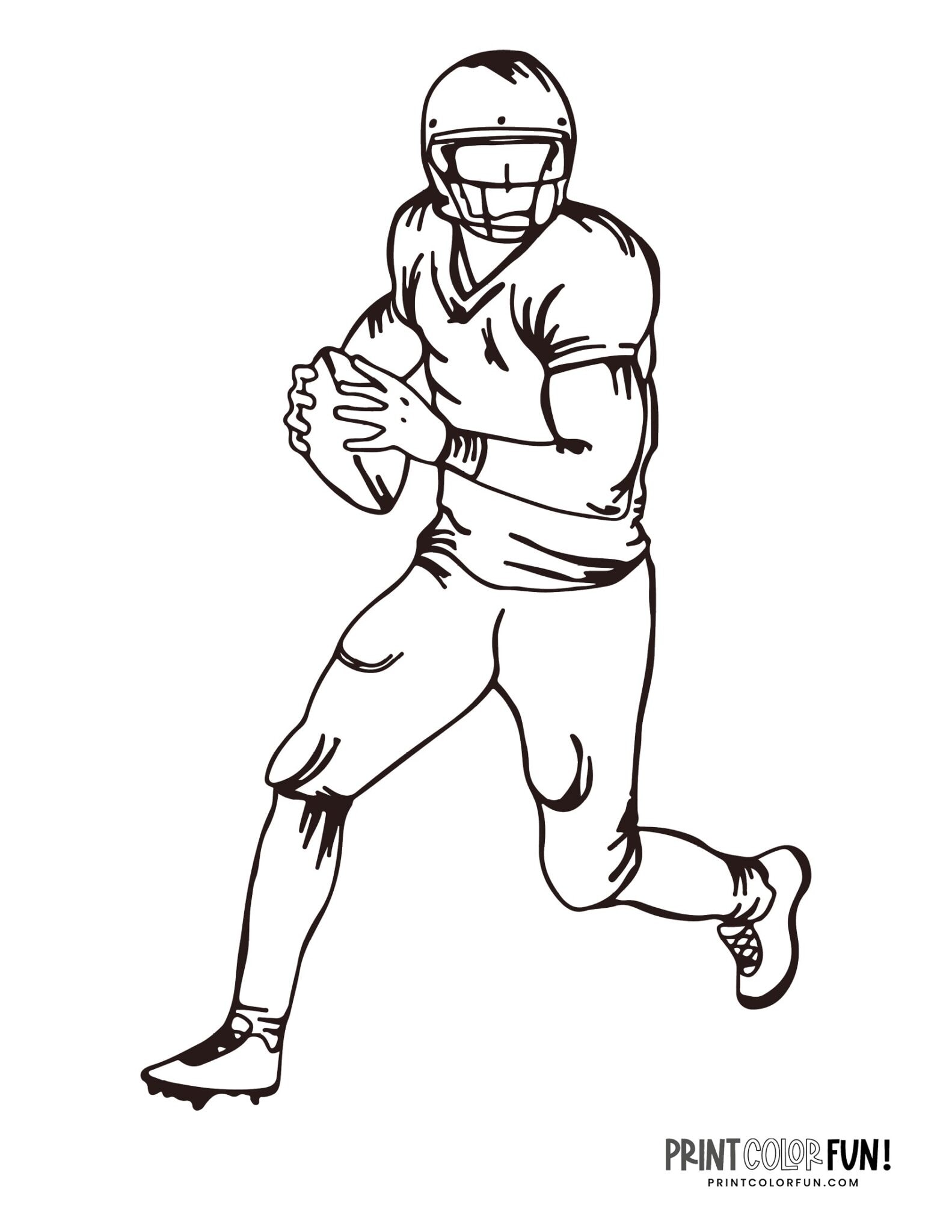 90 Printable Coloring Book Football Player 21