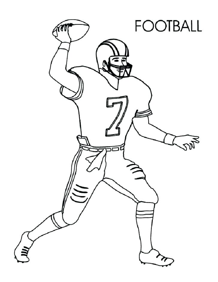 90 Printable Coloring Book Football Player 22
