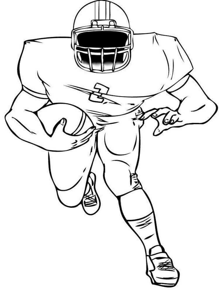90 Printable Coloring Book Football Player 24