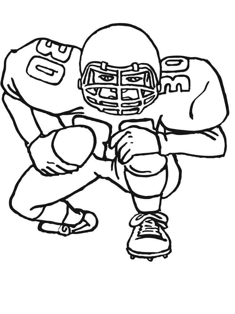 90 Printable Coloring Book Football Player 35