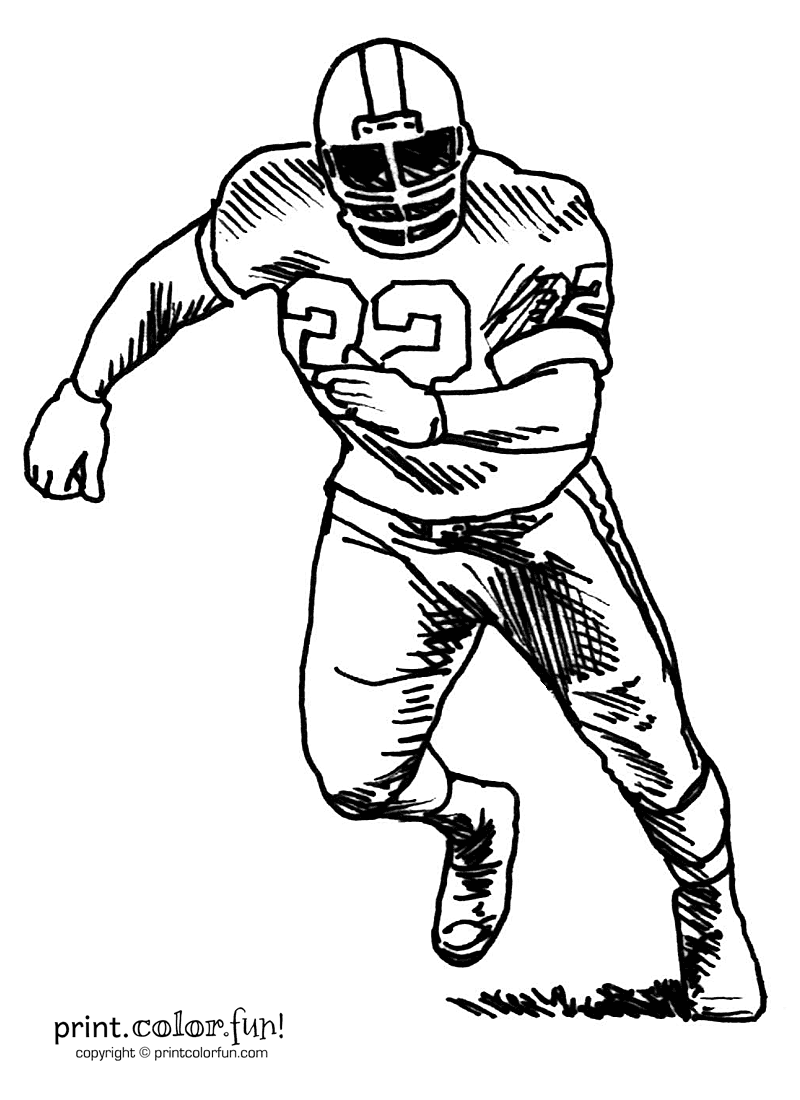 90 Printable Coloring Book Football Player 4