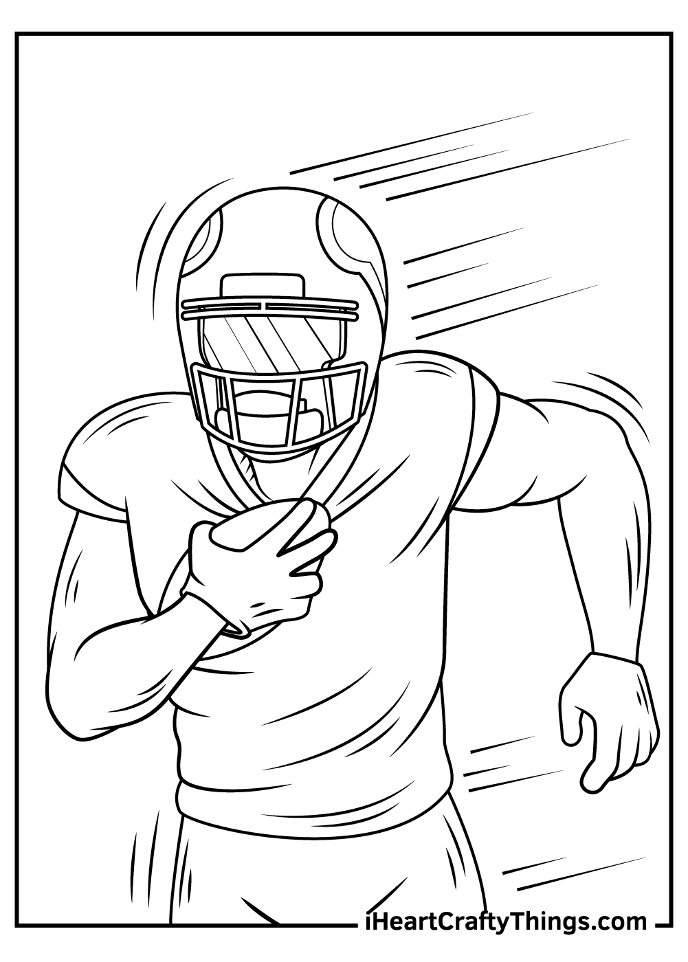 90 Printable Coloring Book Football Player 40