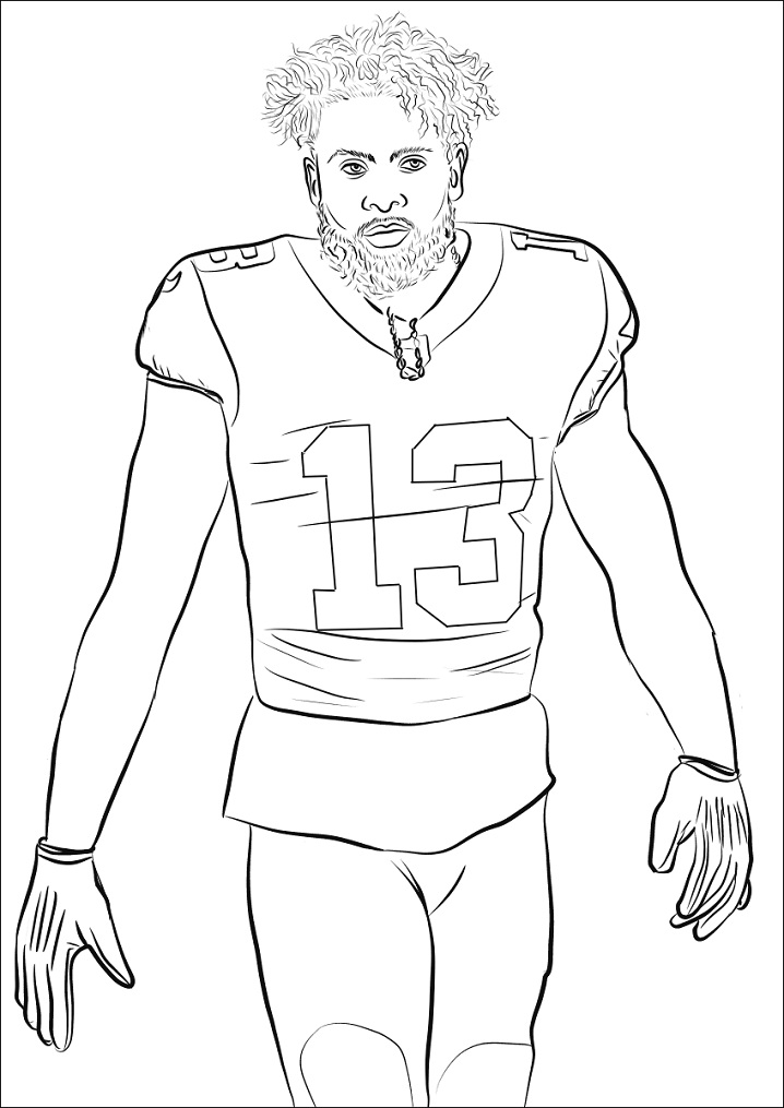 90 Printable Coloring Book Football Player 51