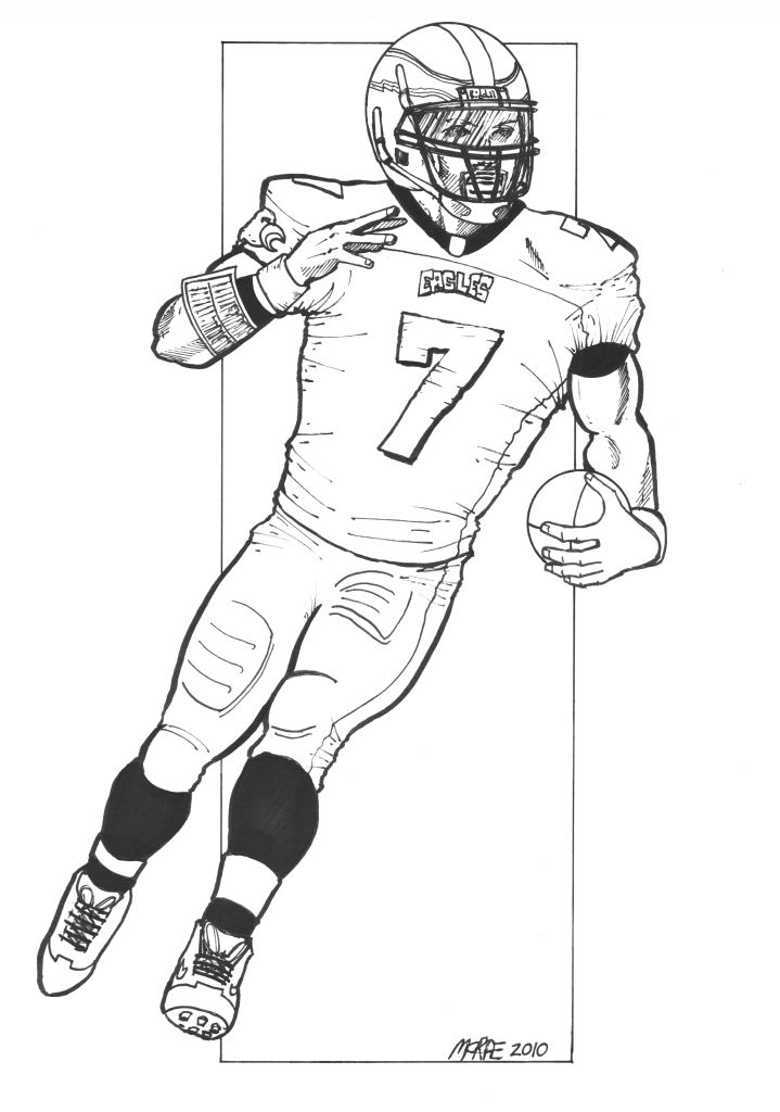 90 Printable Coloring Book Football Player 54