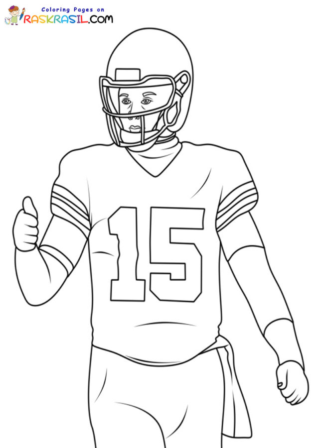 90 Printable Coloring Book Football Player 55