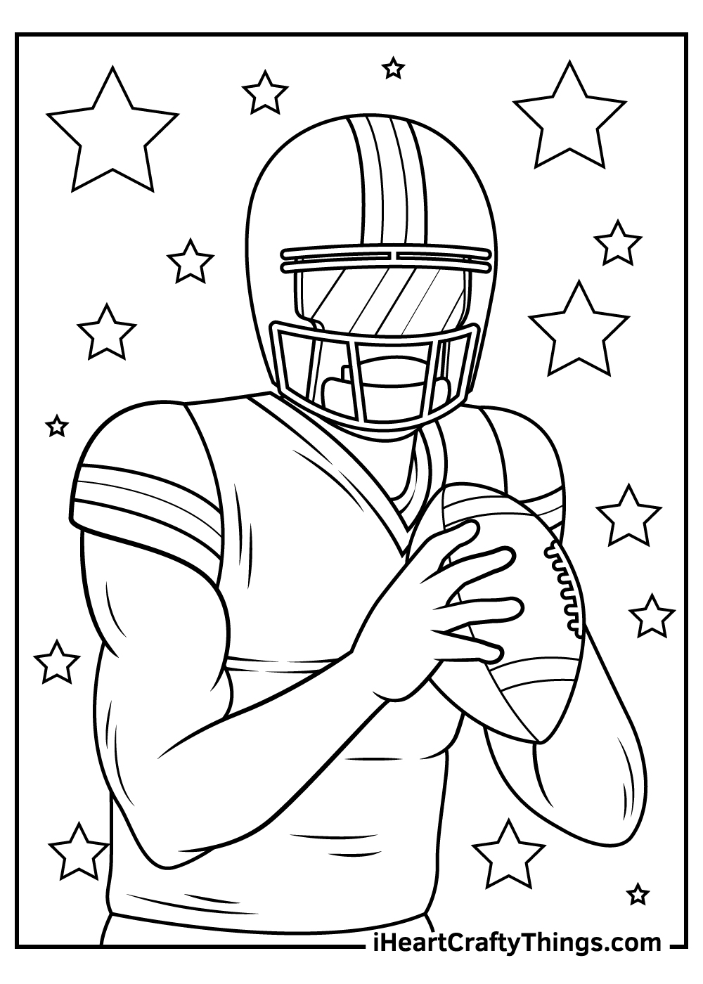 90 Printable Coloring Book Football Player 56