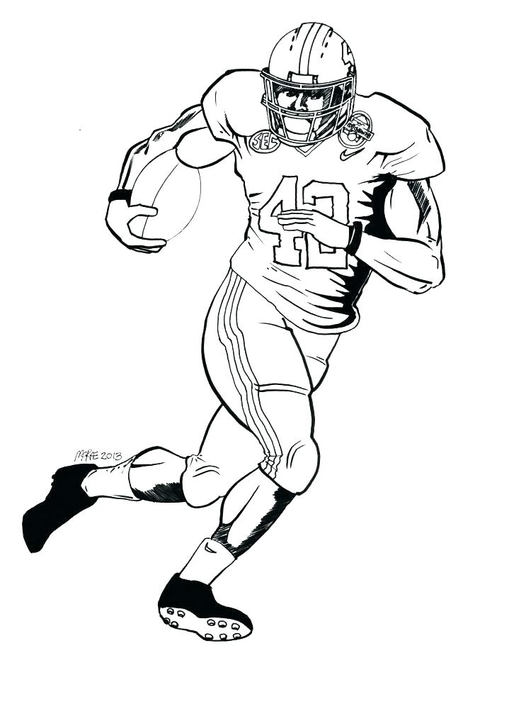 90 Printable Coloring Book Football Player 59