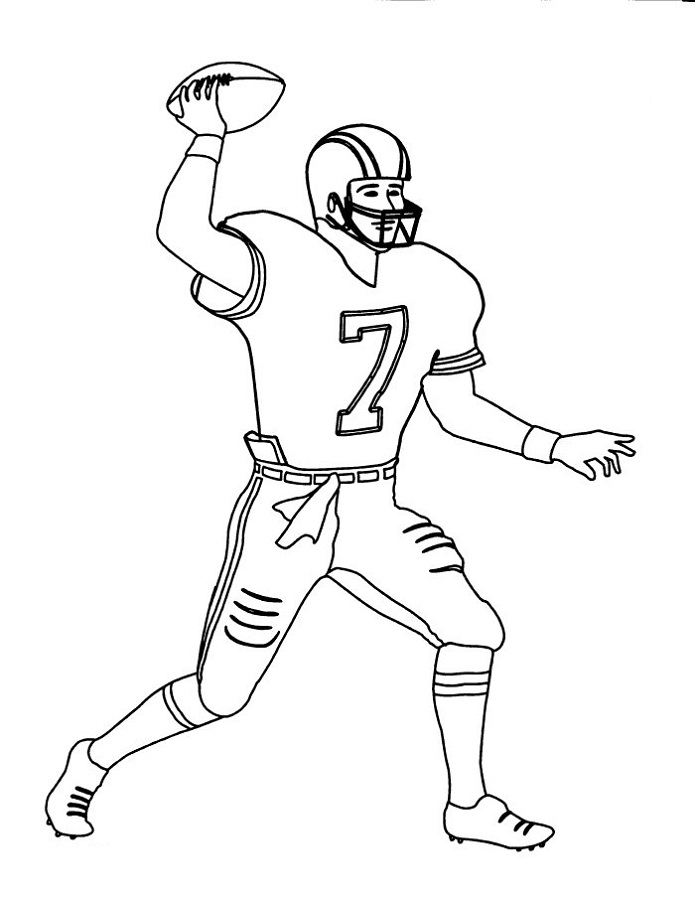 90 Printable Coloring Book Football Player 60
